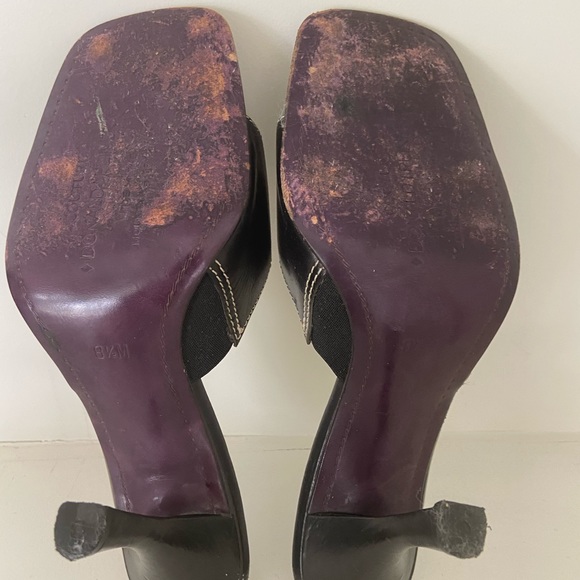 Donald Pliner Couture Sz 8.5 Black Leather Heels - Picture 5 of 5